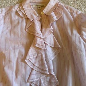 Banana Republic Light Pink Striped Blouse